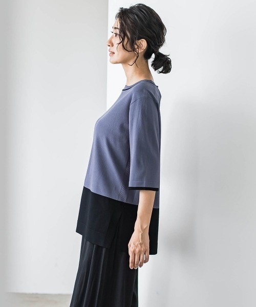 la.f（ラ・エフ） ニット セーター Tシャツ風ニットプルオーバー