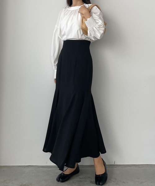 「Louere」 フレアスカート MEDIUM アイボリー レディース_画像7