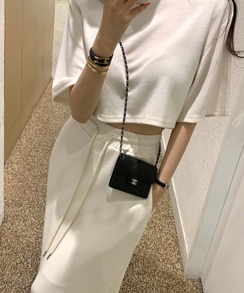 セットアップ クロップドトップス＆ロングスカート レディース