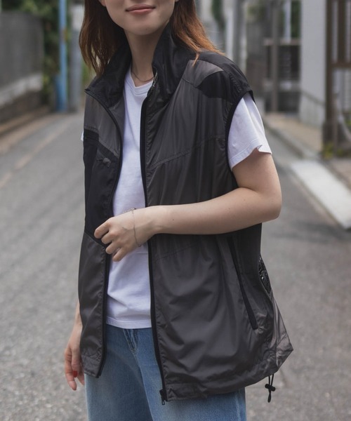 NAVY ベスト ジレ NAVYファン付きベスト「空調風神服(R)」×「EXFROZEN