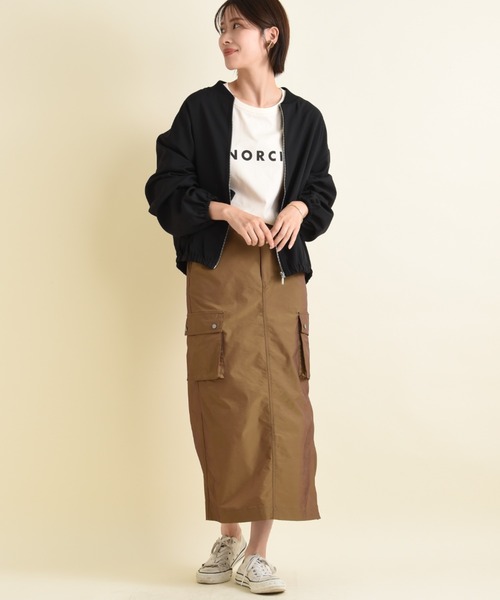 「actuel」 ジップアップブルゾン FREE ブラック レディース_画像6