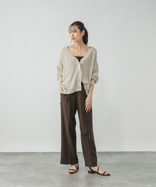 GLOBAL WORK（グローバルワーク） カーディガン ペーパーヤーンカノコ