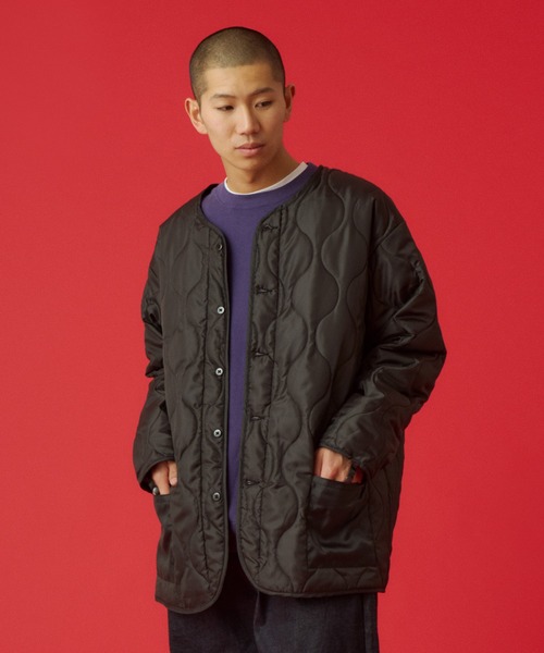 春秋冬OK KAVU/カブー ナイロンフーデッドコート ブラック M KAVU（カブー） ナイロンジャケット Nylon Hooded Coat/ナイロン