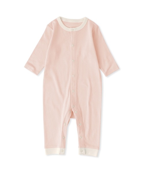 ベビー ベビー　脇に縫い目のないフライス編み長袖カバーオール | 無印良品 | 03