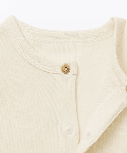 ベビー ベビー　脇に縫い目のないフライス編み長袖カバーオール | 無印良品 | 06