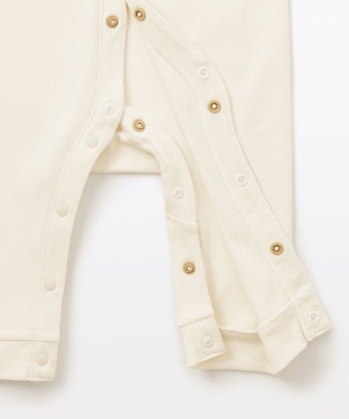 ベビー ベビー　脇に縫い目のないフライス編み長袖カバーオール | 無印良品 | 07