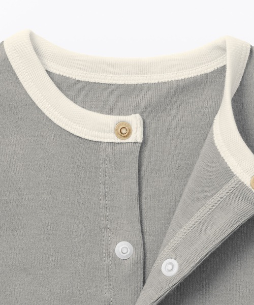 ベビー ベビー　脇に縫い目のないフライス編み長袖カバーオール | 無印良品 | 11