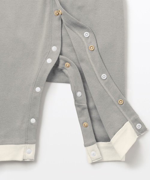 ベビー ベビー　脇に縫い目のないフライス編み長袖カバーオール | 無印良品 | 12