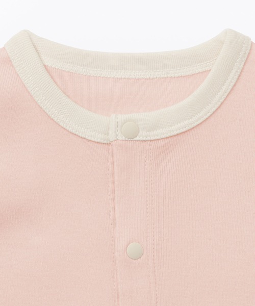 ベビー ベビー　脇に縫い目のないフライス編み長袖カバーオール | 無印良品 | 21