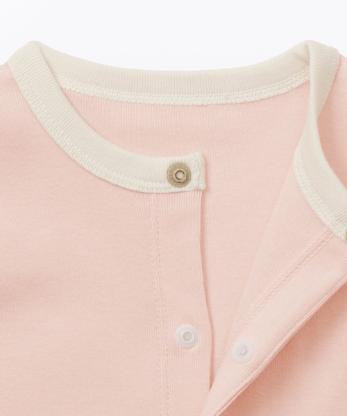 ベビー ベビー　脇に縫い目のないフライス編み長袖カバーオール | 無印良品 | 22