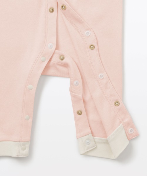 ベビー ベビー　脇に縫い目のないフライス編み長袖カバーオール | 無印良品 | 23