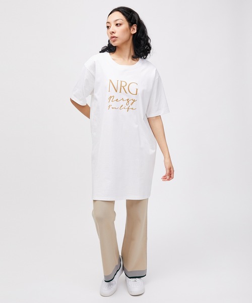 「NERGY」 Tシャツワンピース FREE ブラック レディース_画像4