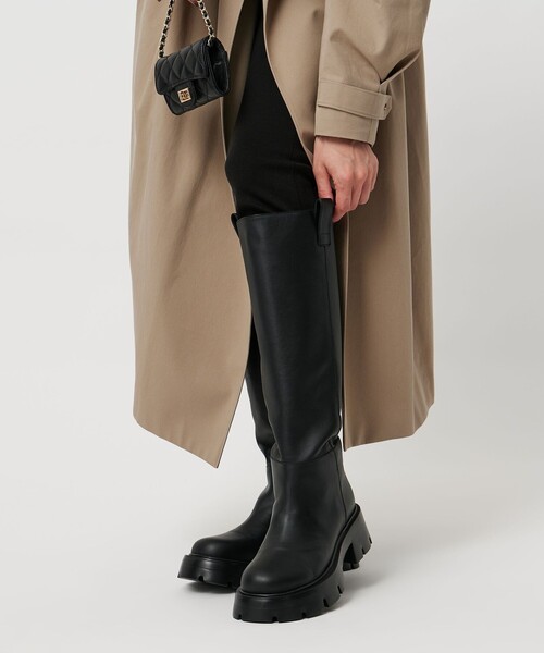 BEAUTY&YOUTH ブラックロングブーツ BEAUTY＆YOUTH UNITED ARROWS ロングブーツ 37 ブラック レディース