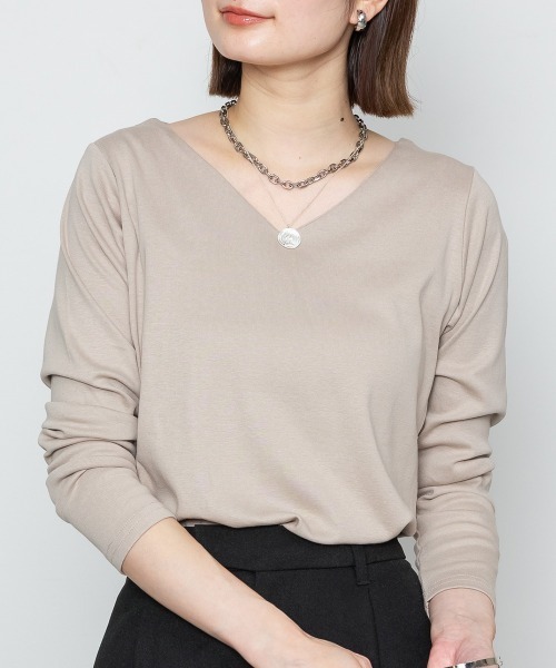 Rady Vネック大人女子シャツ Vネック スタンドカラーシャツ シャツ レディース トップス 送料無料