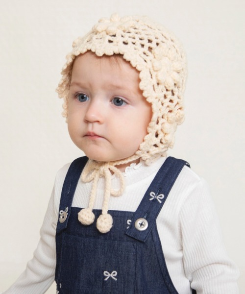 apolina 花柄刺繍 ニット帽 2歳以上　ボンネット 673706733e114.jpg