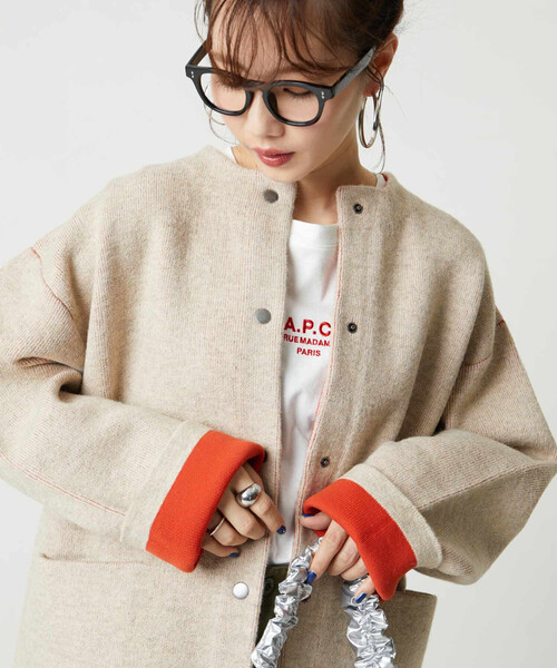 FREAK'S STORE（フリークスストア） カーディガン 限定展開 裏配色 スナップ ニット カーディガン レディース : ZOZOTOWN  Yahoo!店 - 通販 - Yahoo!ショッピング フリークスストア　ニットカーディガン