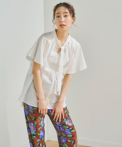 「Droite lautreamont」 半袖ブラウス M オフホワイト レディース_画像2