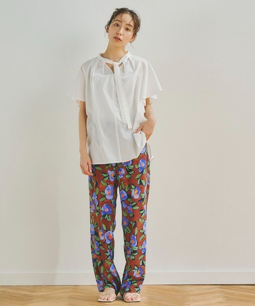 「Droite lautreamont」 半袖ブラウス M オフホワイト レディース_画像4