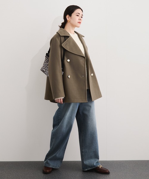 LE CERCLE par rope' ピーコート pコート ウールライクダブル