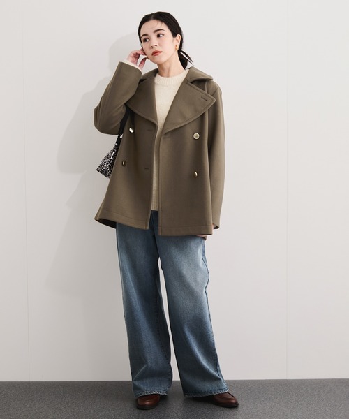 LE CERCLE par rope' ピーコート pコート ウールライクダブル