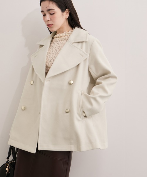 LE CERCLE par rope' ピーコート pコート ウールライクダブル