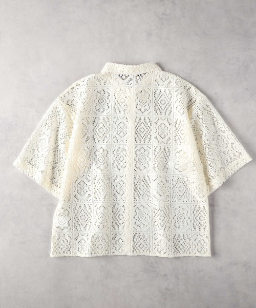 「HONEYSUCKLE ROSE」 半袖シャツ X-LARGE オフホワイト レディース_画像5