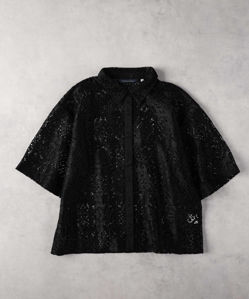 「HONEYSUCKLE ROSE」 半袖シャツ X-LARGE オフホワイト レディース_画像8