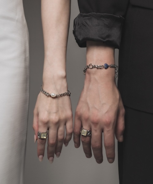 muku ブレスレット BRACELET/POINT STONE×PEARL メンズ レディース