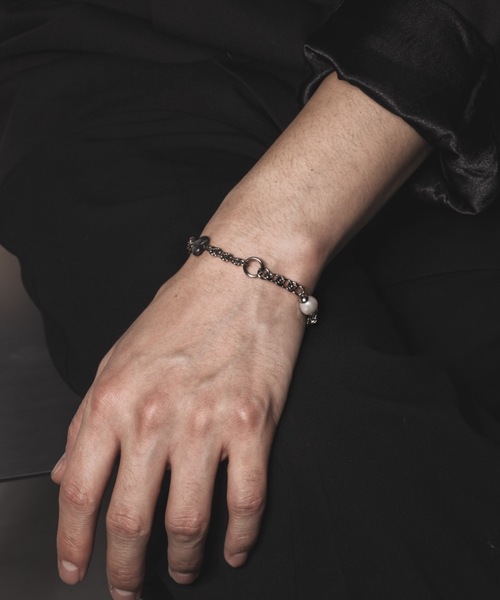 muku ブレスレット BRACELET/POINT STONE×PEARL メンズ レディース