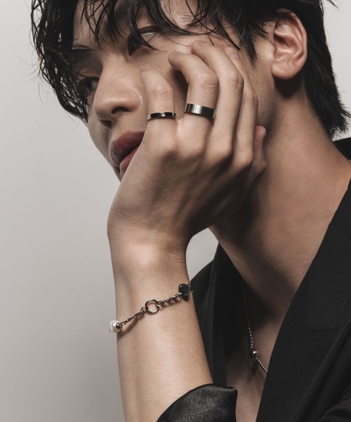 muku ブレスレット BRACELET/POINT STONE×PEARL メンズ レディース