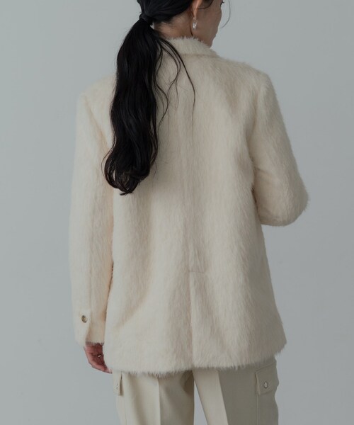 INDIVI GALLEST ジャケット テーラードジャケット シャギージャケット