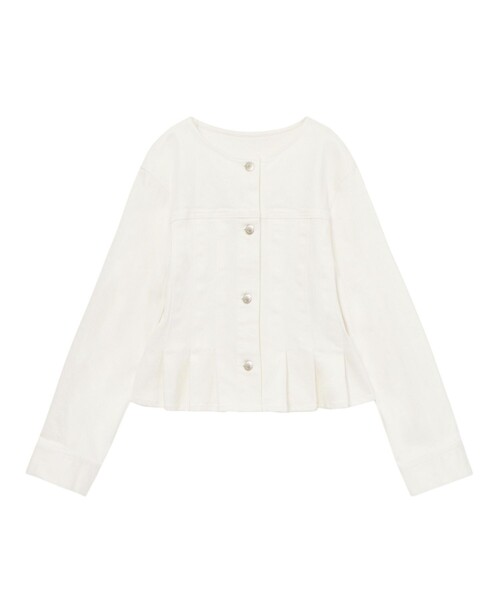 ANAYI（アナイ） ノーカラージャケット 38 ホワイト レディース
