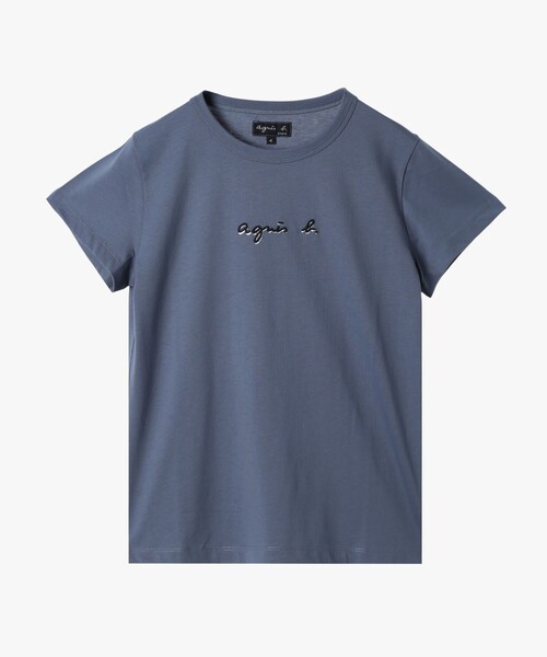 agnes b.（アニエスベー） tシャツ ロゴ刺繍 コットン 半袖 Tシャツ