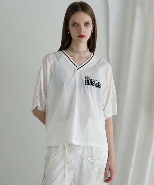 「ROSE BUD」 「CREOLME」半袖ブラウス ONE SIZE ホワイト レディース_画像6