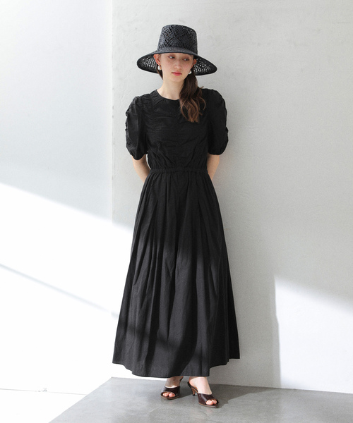 「La TOTALITE」 「NE QUITTEZ PAS」半袖ワンピース FREE ブルー レディース_画像4