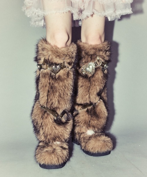 Candy Stripper（キャンディーストリッパー） ブーツ 3WAY BELT FUR
