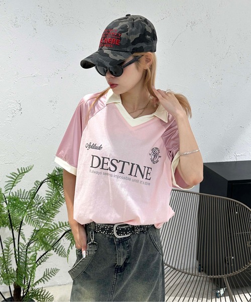 「sedacle girl」 半袖カットソー FREE カーキ レディース_画像7