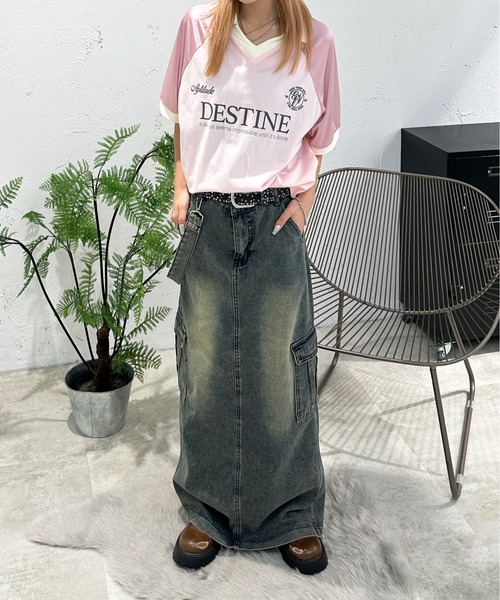 「sedacle girl」 半袖カットソー FREE カーキ レディース_画像9