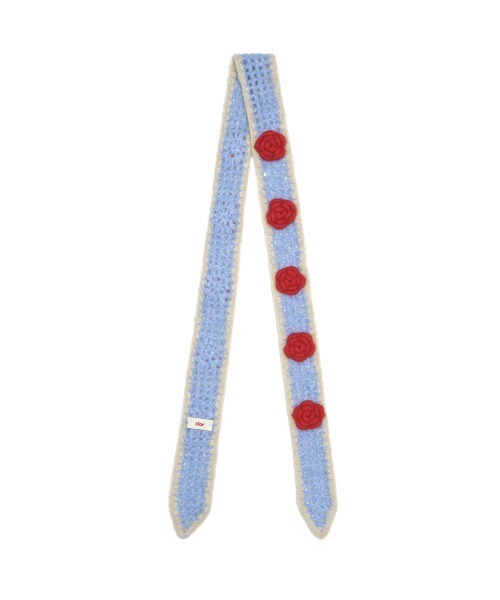 clor マフラー ストール HAND-MADE CROCHET FLOWER SCARF レディース
