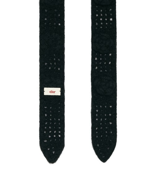clor マフラー ストール HAND-MADE CROCHET FLOWER SCARF レディース