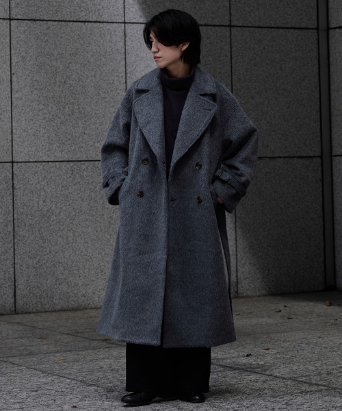 epnok チェスターコート コート ウールブレンドシャギーダブル