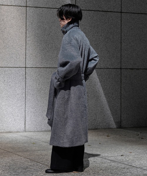 epnok チェスターコート コート ウールブレンドシャギーダブル