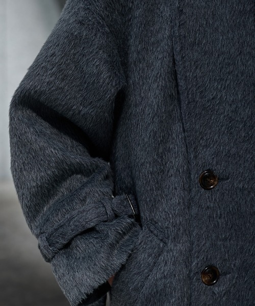 epnok チェスターコート コート ウールブレンドシャギーダブル