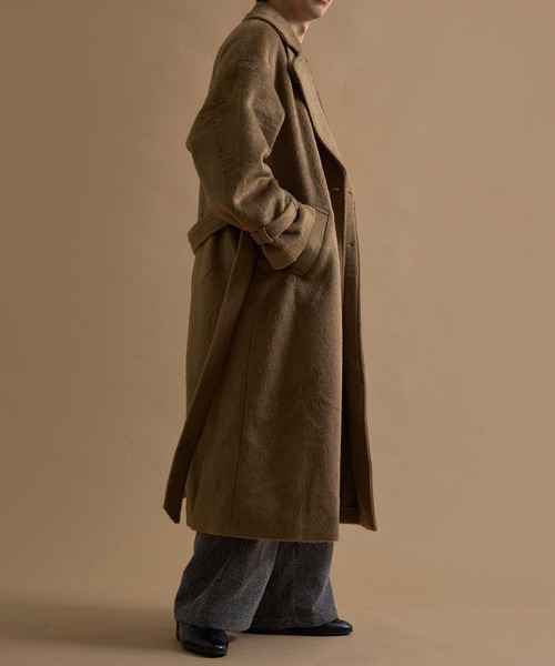 epnok チェスターコート コート ウールブレンドシャギーダブル