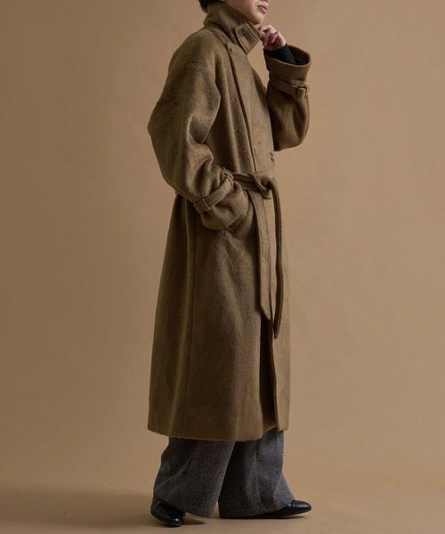 epnok チェスターコート コート ウールブレンドシャギーダブル