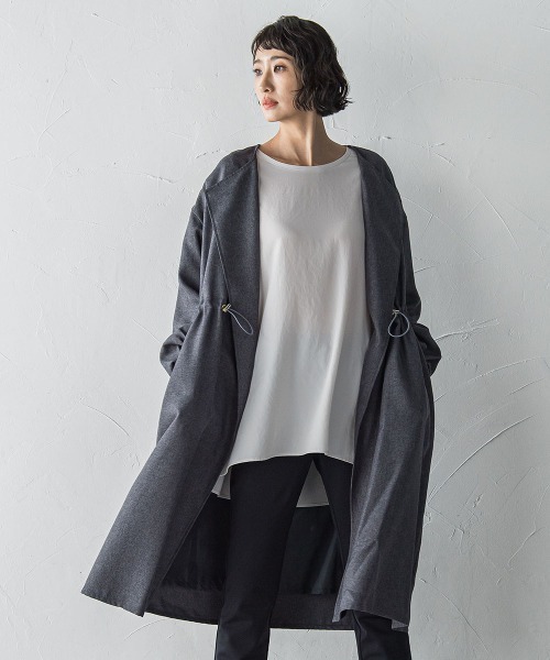 la.f（ラ・エフ） コート アウター 「WEB限定」ツイードライク