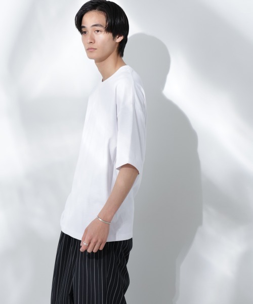 「NANO universe」 半袖Tシャツ L ホワイト メンズ_画像6