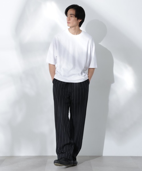 「NANO universe」 半袖Tシャツ L ホワイト メンズ_画像8