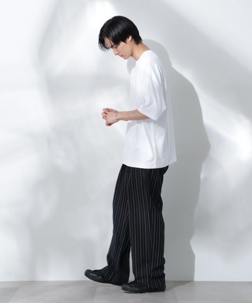 「NANO universe」 半袖Tシャツ L ホワイト メンズ_画像9