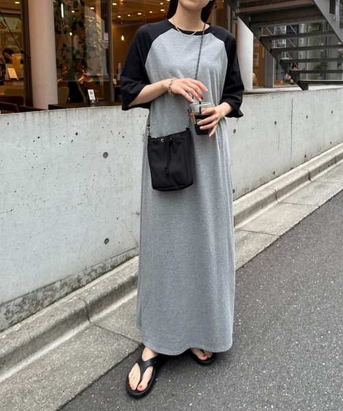 「DISCOAT」 半袖ワンピース MEDIUM グレー レディース_画像2